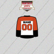 Philadelphia Flyers Personalized Current Away Jersey Glossy Stickers