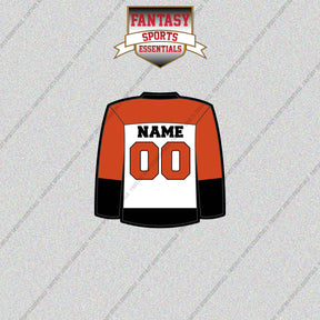 Philadelphia Flyers Personalized Current Away Jersey Glossy Stickers