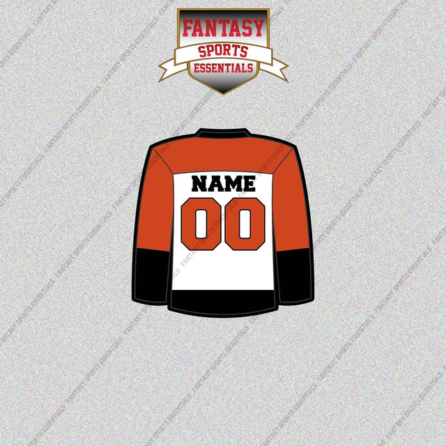 Philadelphia Flyers Personalized Current Away Jersey Glossy Stickers