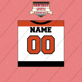 Philadelphia Flyers Personalized Current Away Jersey Wall Art Prints