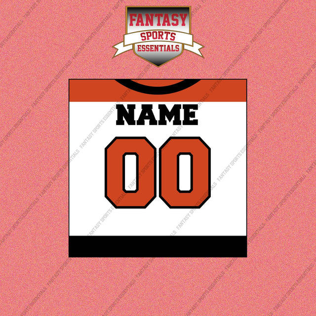 Philadelphia Flyers Personalized Current Away Jersey Wall Art Prints