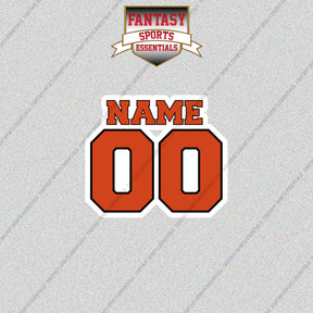 Philadelphia Flyers Personalized Current Name and Number Glossy Stickers
