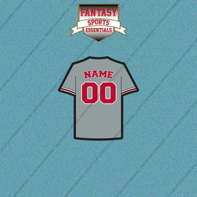 Philadelphia Phillies Personalized Current Away Jersey Car Decals