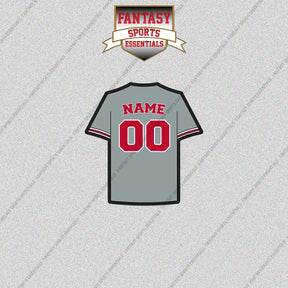 Philadelphia Phillies Personalized Current Away Jersey Glossy Stickers