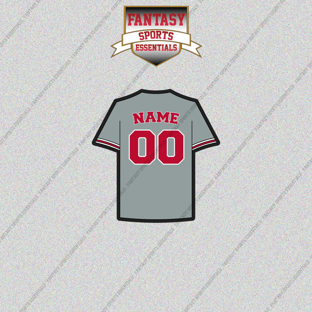 Philadelphia Phillies Personalized Current Away Jersey Glossy Stickers