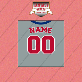 Philadelphia Phillies Personalized Current Away Jersey Wall Art Prints