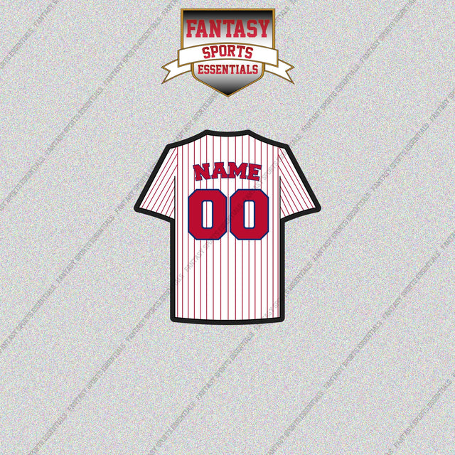 Philadelphia Phillies Personalized Current Home Jersey Glossy Stickers
