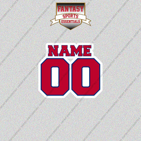 Philadelphia Phillies Personalized Current Name and Number Glossy Stickers
