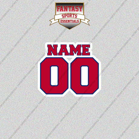 Philadelphia Phillies Personalized Current Name and Number Glossy Stickers