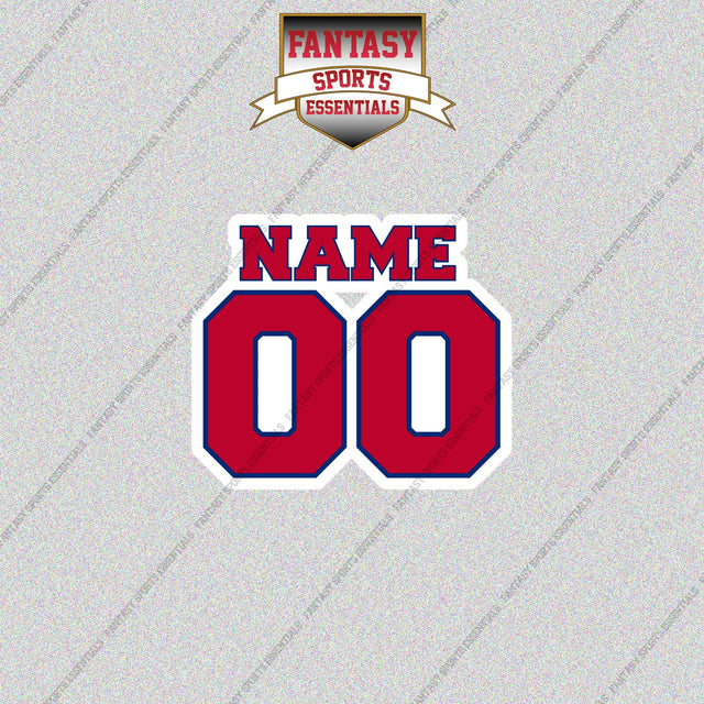 Philadelphia Phillies Personalized Current Name and Number Glossy Stickers