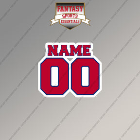 Philadelphia Phillies Personalized Current Name and Number Magnets
