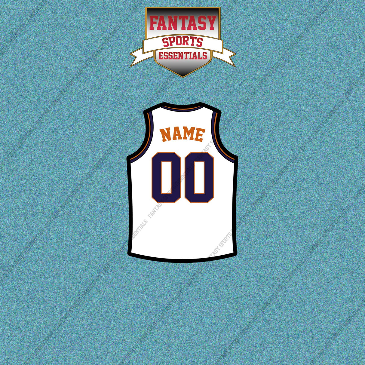 Phoenix Suns Personalized Current Away Jersey Car Decals
