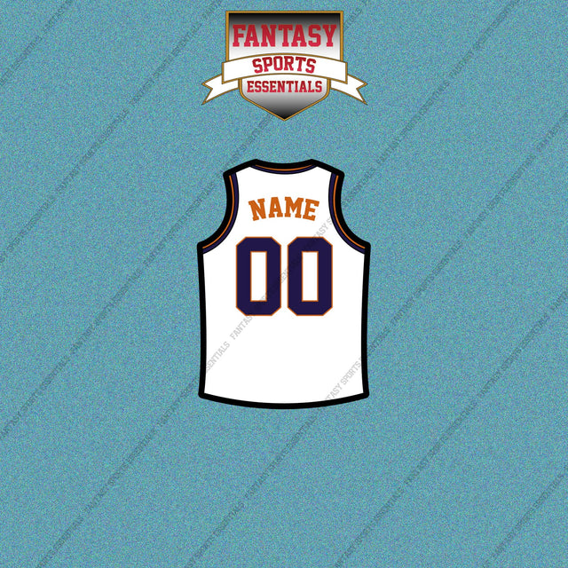 Phoenix Suns Personalized Current Away Jersey Car Decals