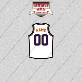 Phoenix Suns Personalized Current Away Jersey Glossy Stickers