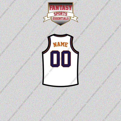 Phoenix Suns Personalized Current Away Jersey Glossy Stickers
