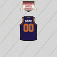 Phoenix Suns Personalized Current Home Jersey Glossy Stickers