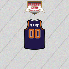 Phoenix Suns Personalized Current Home Jersey Glossy Stickers