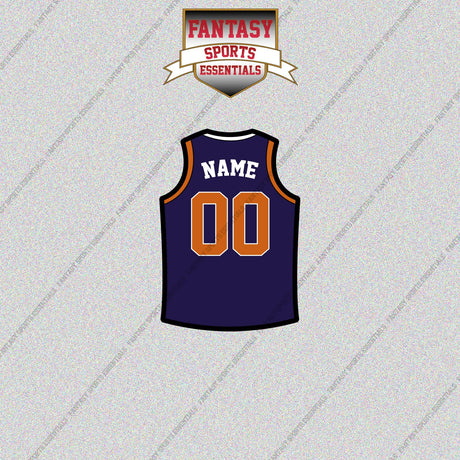Phoenix Suns Personalized Current Home Jersey Glossy Stickers