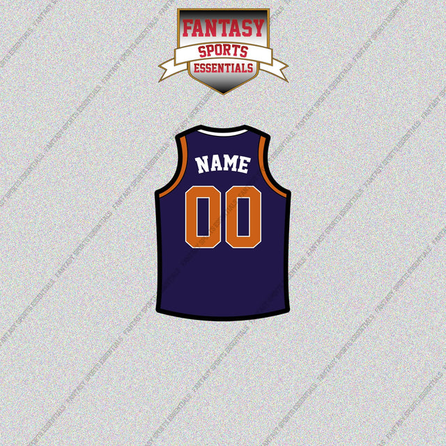 Phoenix Suns Personalized Current Home Jersey Glossy Stickers