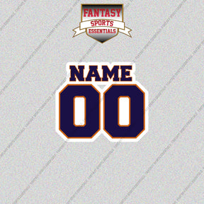 Phoenix Suns Personalized Current Name and Number Glossy Stickers