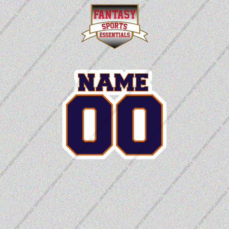 Phoenix Suns Personalized Current Name and Number Glossy Stickers