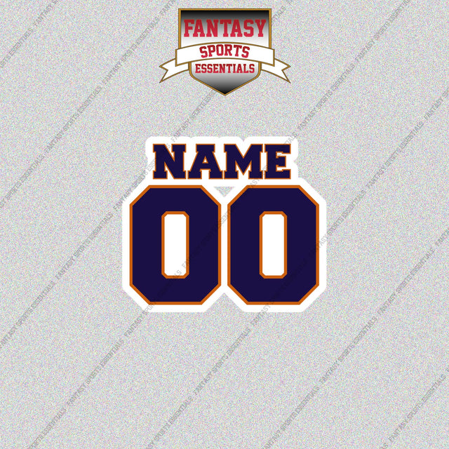 Phoenix Suns Personalized Current Name and Number Glossy Stickers