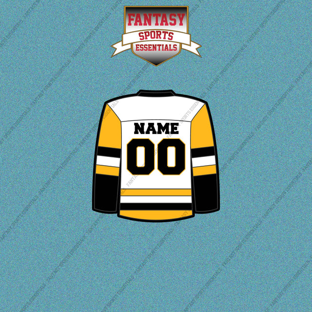 Pittsburgh Penguins Personalized Current Away Jersey Car Decals