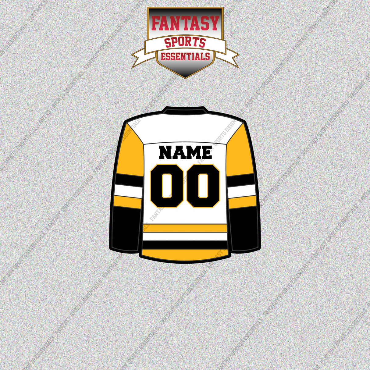 Pittsburgh Penguins Personalized Current Away Jersey Glossy Stickers