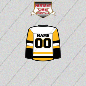 Pittsburgh Penguins Personalized Current Away Jersey Glossy Stickers