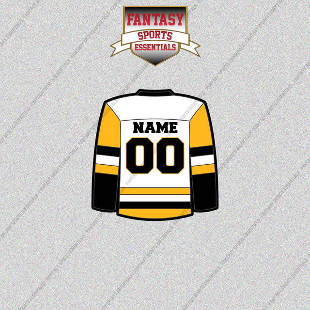 Pittsburgh Penguins Personalized Current Away Jersey Glossy Stickers