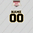 Pittsburgh Penguins Personalized Current Name and Number Glossy Stickers