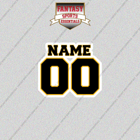 Pittsburgh Penguins Personalized Current Name and Number Glossy Stickers