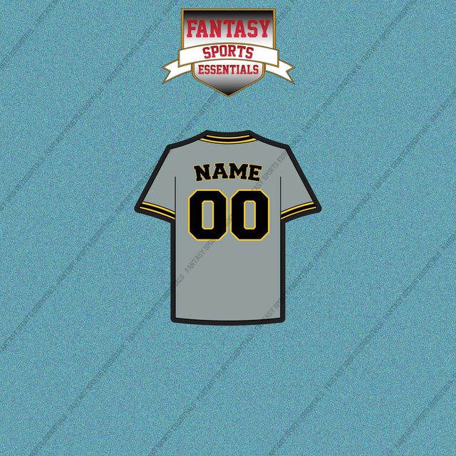 Pittsburgh Pirates Personalized Current Away Jersey Car Decals