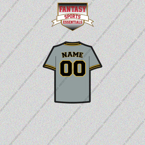 Pittsburgh Pirates Personalized Current Away Jersey Glossy Stickers