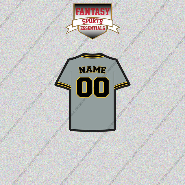 Pittsburgh Pirates Personalized Current Away Jersey Glossy Stickers