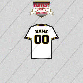 Pittsburgh Pirates Personalized Current Home Jersey Glossy Stickers