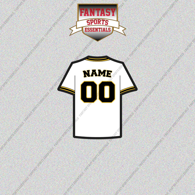 Pittsburgh Pirates Personalized Current Home Jersey Glossy Stickers