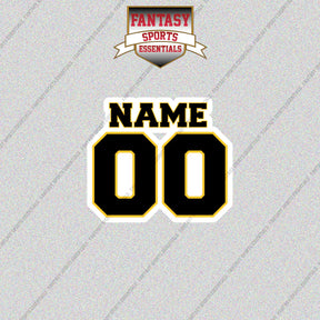 Pittsburgh Pirates Personalized Current Name and Number Glossy Stickers