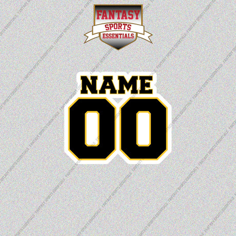Pittsburgh Pirates Personalized Current Name and Number Glossy Stickers
