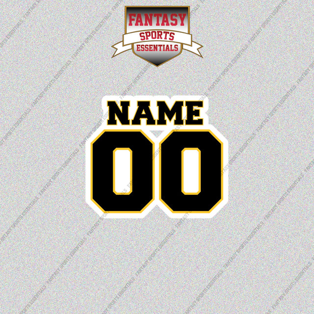 Pittsburgh Pirates Personalized Current Name and Number Glossy Stickers