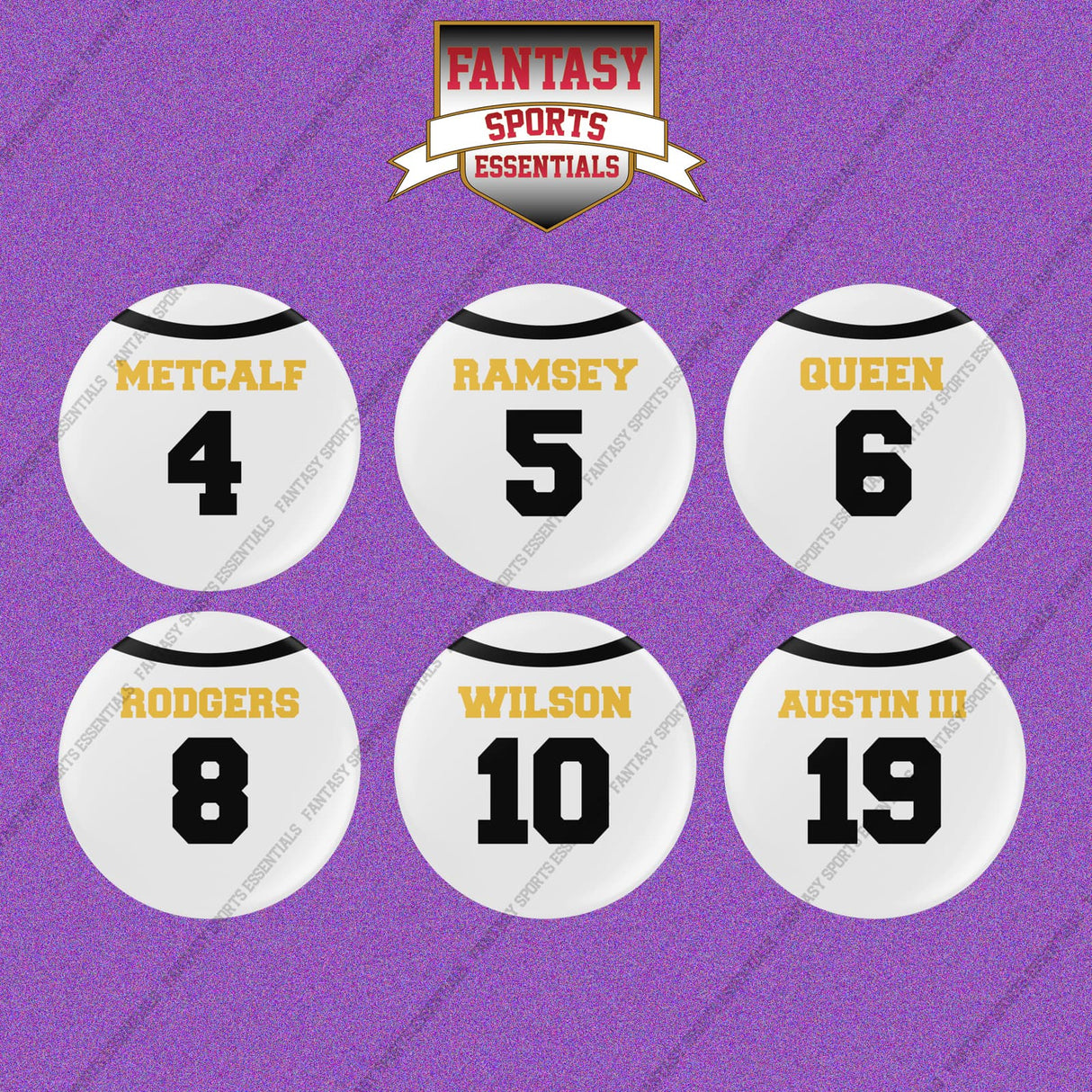 Pittsburgh Steelers 2025 Away Jersey Button Pins (Choose Your Player) Page 1