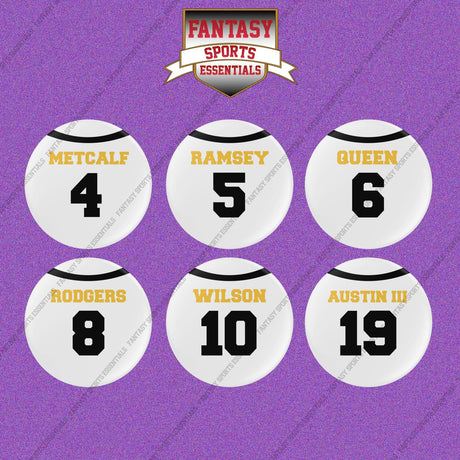 Pittsburgh Steelers 2025 Away Jersey Button Pins (Choose Your Player) Page 1