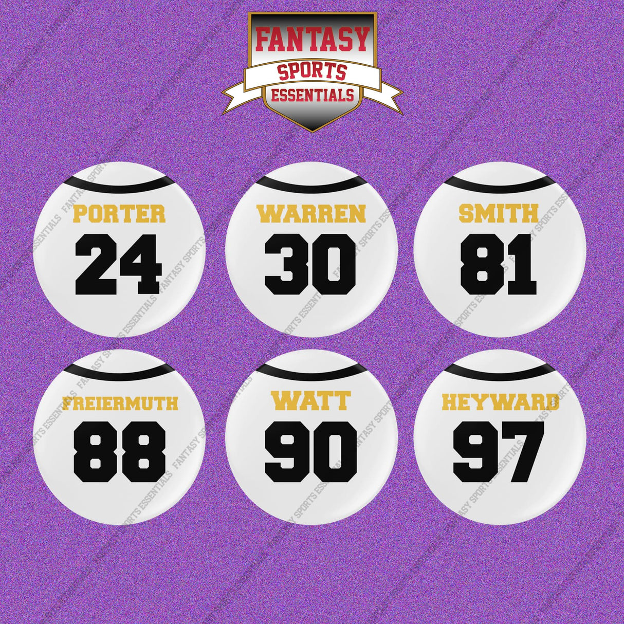 Pittsburgh Steelers 2025 Away Jersey Button Pins (Choose Your Player) Page 2