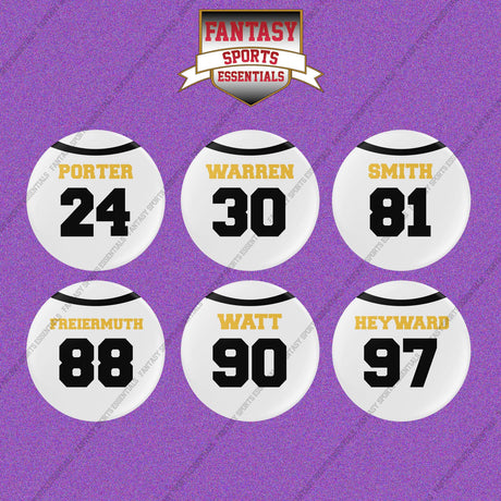 Pittsburgh Steelers 2025 Away Jersey Button Pins (Choose Your Player) Page 2
