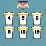 Pittsburgh Steelers 2025 Away Jersey Car Decals (Choose Your Player) Page 1