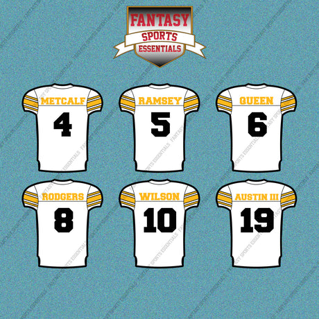 Pittsburgh Steelers 2025 Away Jersey Car Decals (Choose Your Player) Page 1