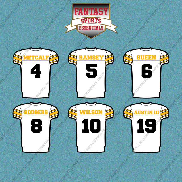 Pittsburgh Steelers 2025 Away Jersey Car Decals (Choose Your Player) Page 1