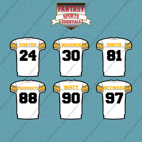 Pittsburgh Steelers 2025 Away Jersey Car Decals (Choose Your Player) Page 2