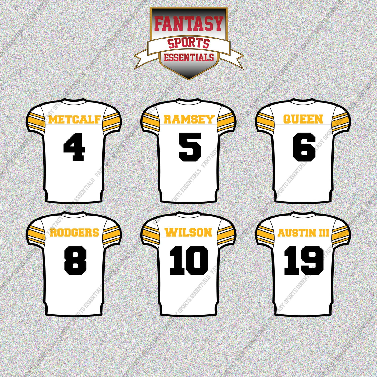 Pittsburgh Steelers 2025 Away Jersey Glossy Stickers (Choose Your Player) Page 1