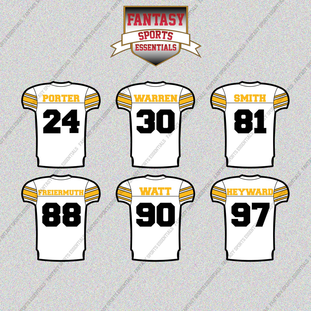 Pittsburgh Steelers 2025 Away Jersey Glossy Stickers (Choose Your Player) Page 2